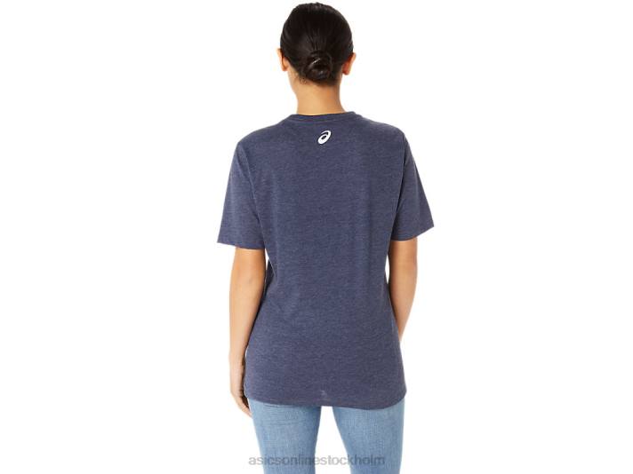 Asics unisex blue jean mile crew t-shirt män D6D025 ärftljung