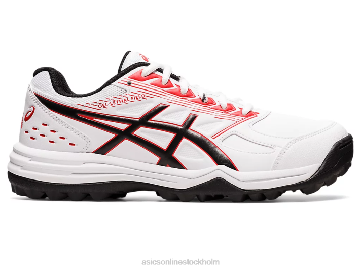 Asics gel-dödligt fält män D6D01196 vit/klassisk röd
