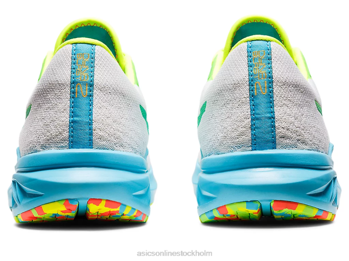 Asics dynablast 2 män D6D01738 vit/grön gecko