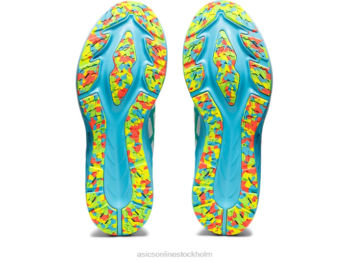 Asics dynablast 2 män D6D01738 vit/grön gecko