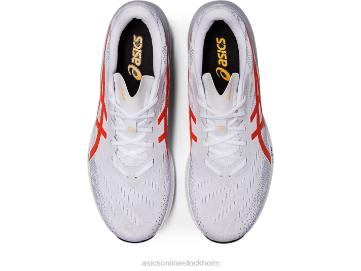 Asics dynablast 3 män D6D0792 vit/körsbärstomat