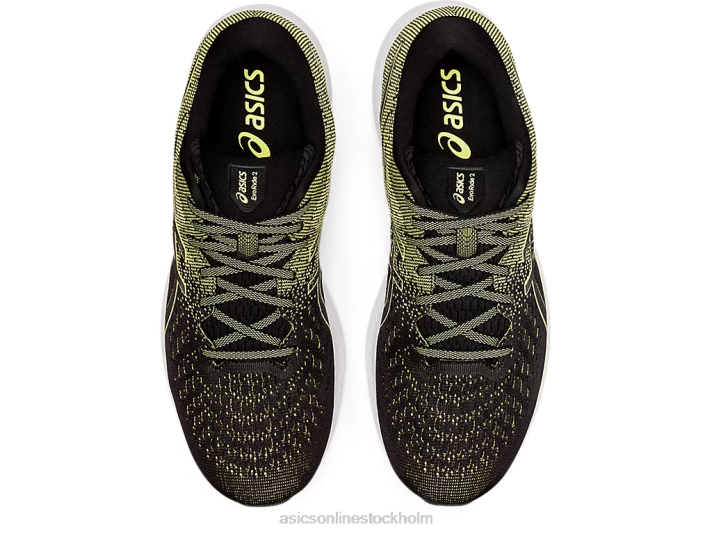Asics evoride 2 breda män D6D01810 svart/glödgul