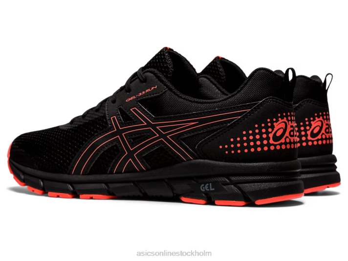 Asics gel-33 män D6D0896 svart/blixt korall