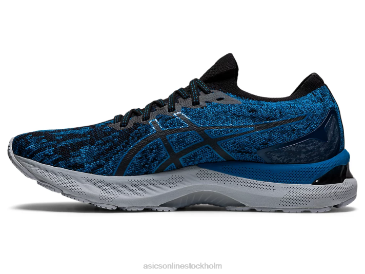 Asics gel-nimbus 23 stickad män D6D01895 återfödd blå/svart