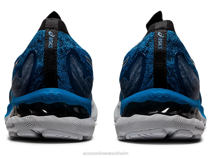 Asics gel-nimbus 23 stickad män D6D01895 återfödd blå/svart