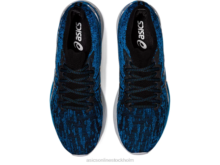 Asics gel-nimbus 23 stickad män D6D01895 återfödd blå/svart