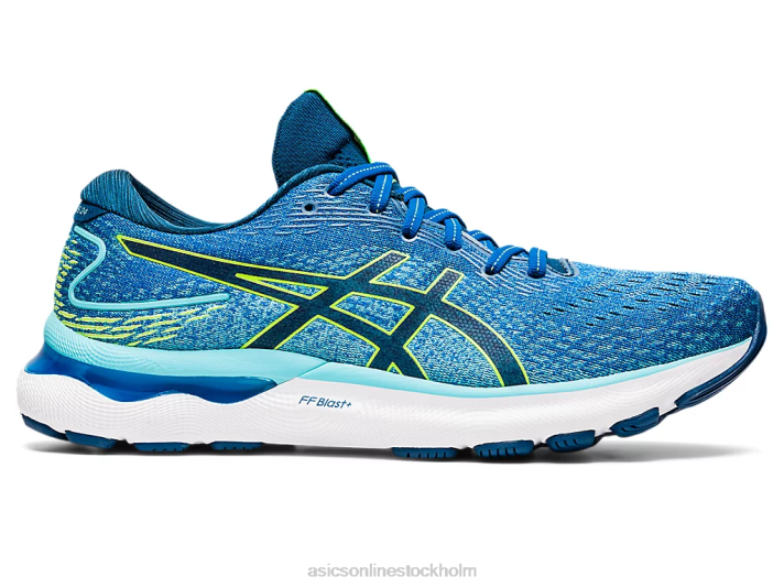 Asics gel-nimbus 24 bred män D6D01467 lake drive/hazard green