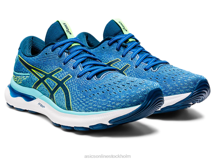 Asics gel-nimbus 24 bred män D6D01467 lake drive/hazard green