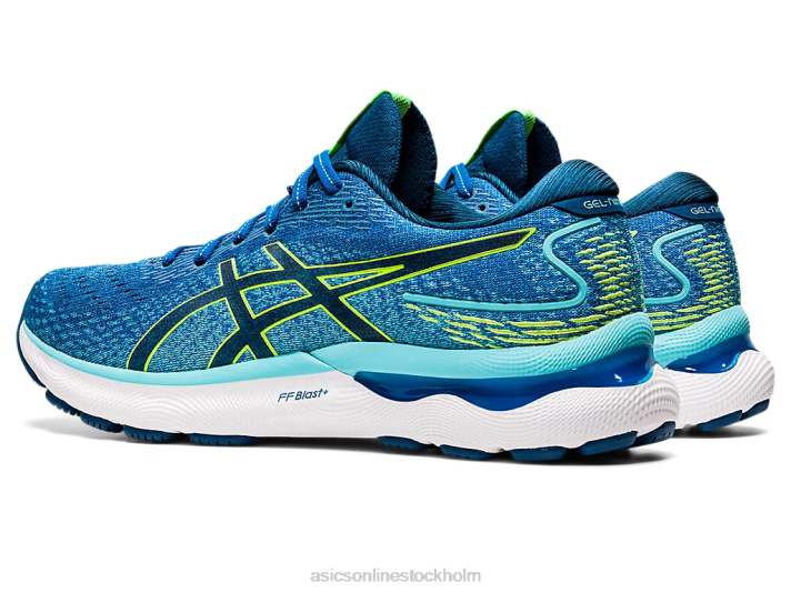 Asics gel-nimbus 24 bred män D6D01467 lake drive/hazard green