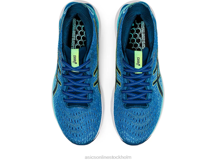 Asics gel-nimbus 24 bred män D6D01467 lake drive/hazard green