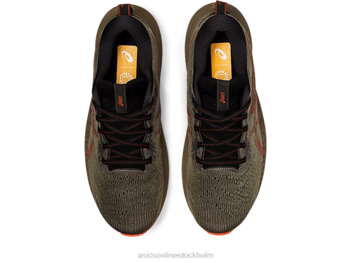 Asics gel-nimbus lite 3 män D6D01062 mantelgrön/körsbärstomat