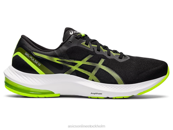 Asics gel-puls 13 män D6D01495 svart/farlig grön
