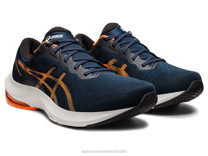 Asics gel-puls 13 män D6D01530 fransk blå/chockerande orange