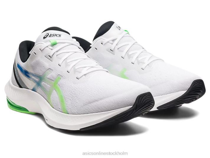 Asics gel-puls 13 män D6D01727 vit/ljus lime