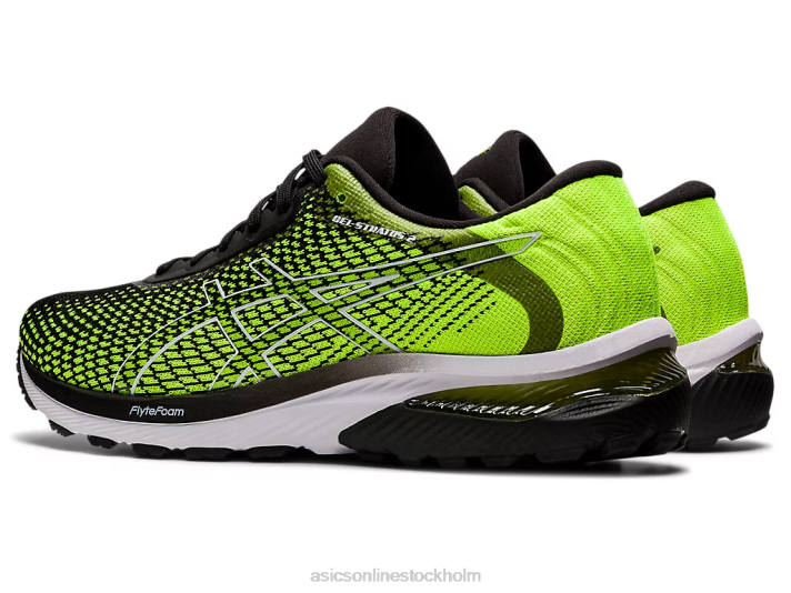 Asics gel-stratus 2 stickad män D6D0686 säkerhetsgul/svart