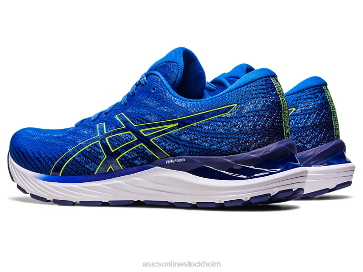 Asics gel-stratus 3 stickad män D6D0248 elektrisk blå/säkerhetsgul