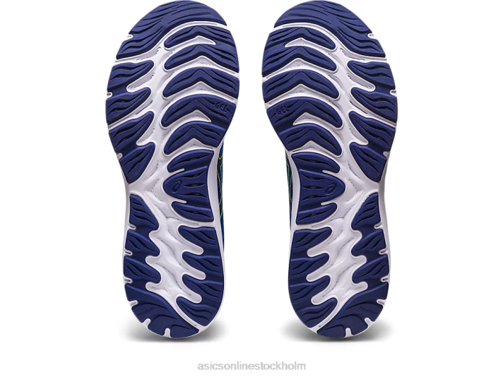 Asics gel-stratus 3 stickad män D6D0248 elektrisk blå/säkerhetsgul