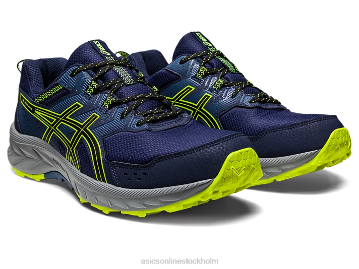 Asics gel-venture 9 män D6D0107 peacoat/säkerhetsgul