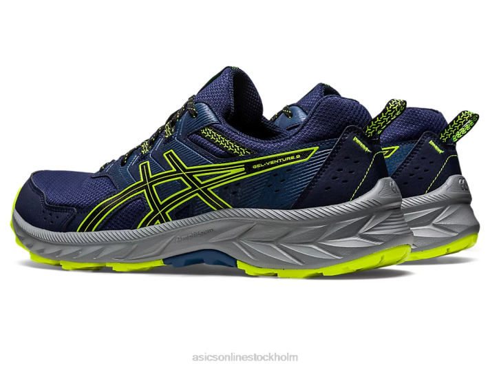 Asics gel-venture 9 män D6D0107 peacoat/säkerhetsgul