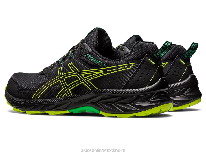 Asics gel-venture 9 män D6D0111 svart/limeskal