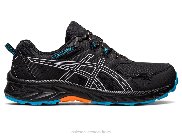 Asics gel-venture 9 vattentät män D6D0129 svart/skymningsviolett