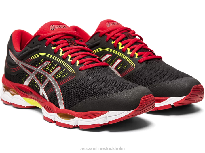 Asics gel-ziruss 3 män D6D02103 svart/hastighetsröd