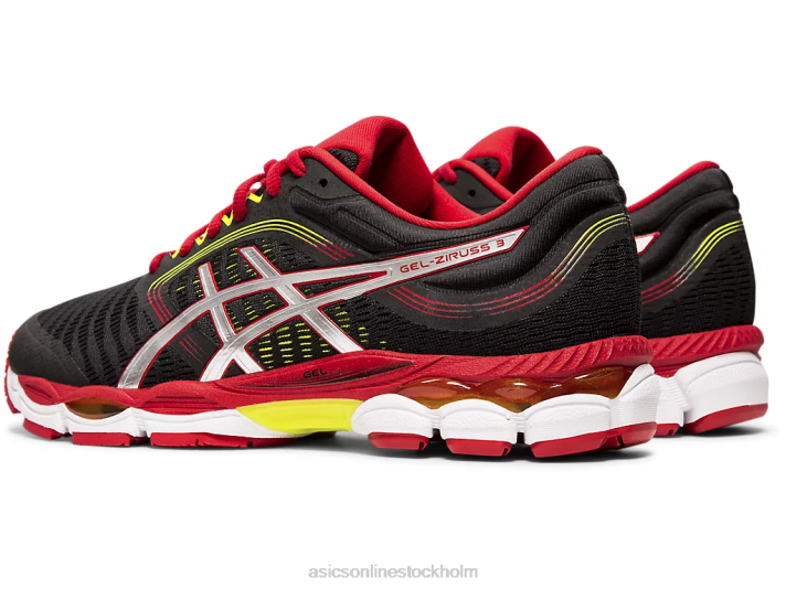 Asics gel-ziruss 3 män D6D02103 svart/hastighetsröd