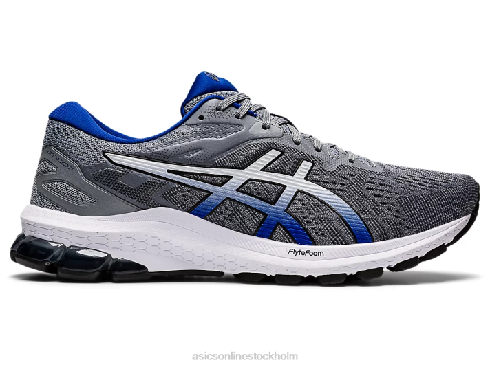 Asics gt-1000 10 extra bred män D6D01598 sheet rock/monacoblå