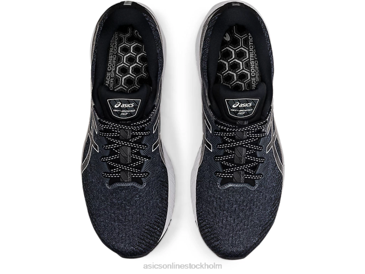 Asics gt-2000 10 extra bred män D6D01691 svart vit