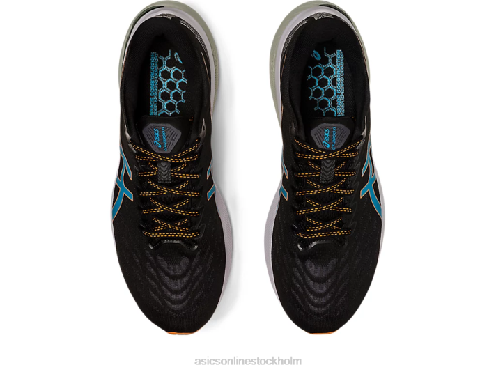 Asics gt-2000 11 extra bred män D6D0667 svart/sol persika