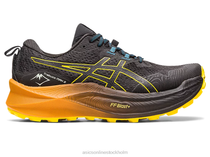 Asics trabuco max 2 män D6D0188 svart/guldgul
