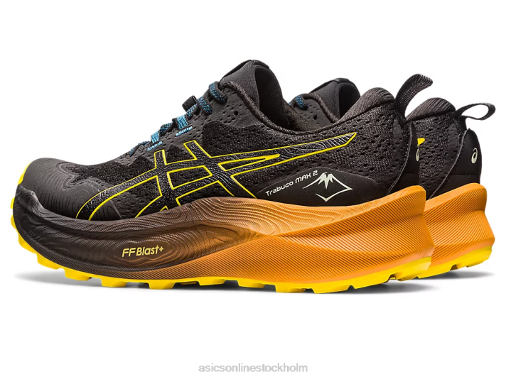 Asics trabuco max 2 män D6D0188 svart/guldgul