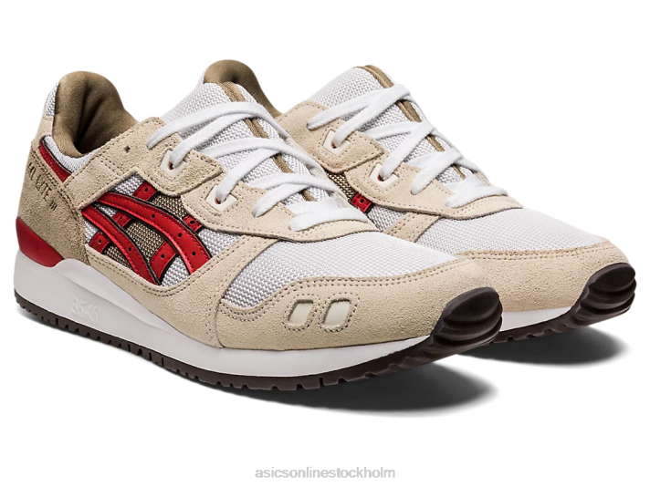 Asics gel-lyte iii og män D6D01094 rökgrå/röd varning