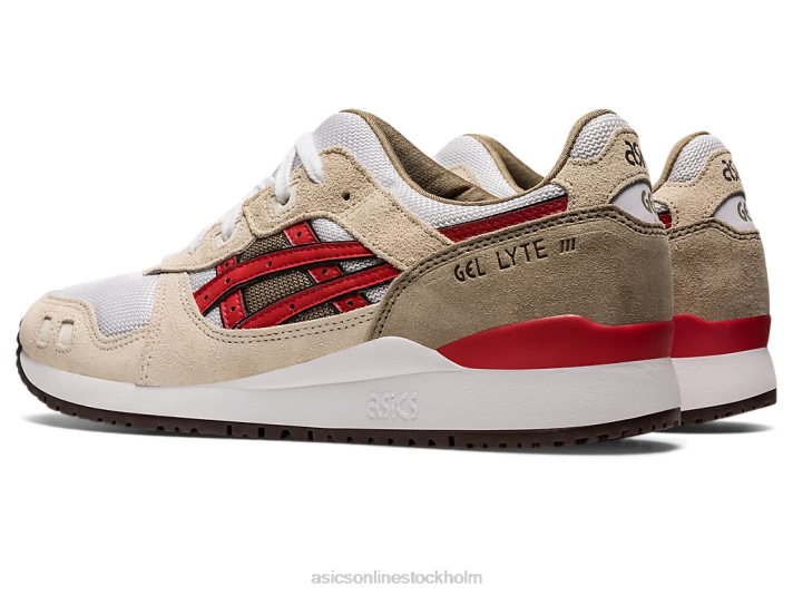 Asics gel-lyte iii og män D6D01094 rökgrå/röd varning