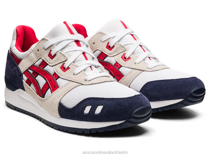 Asics gel-lyte iii og män D6D01903 vit/klassisk röd