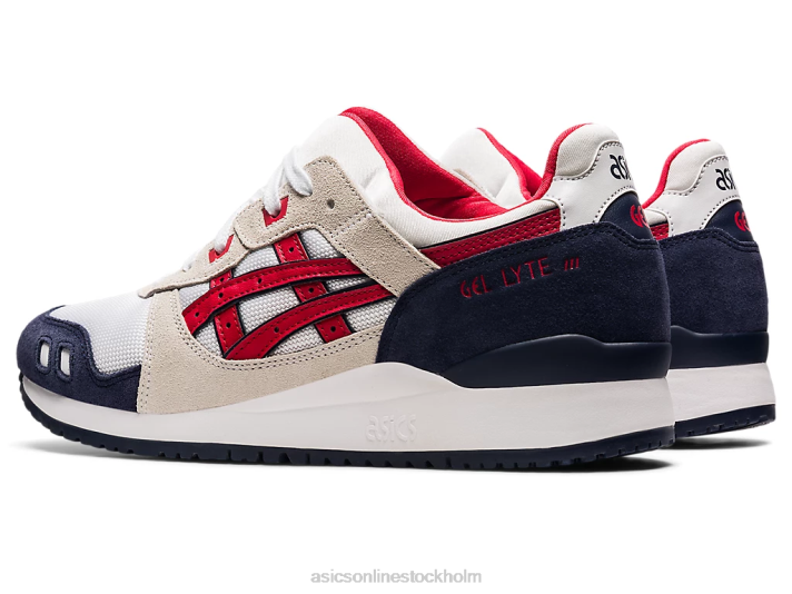 Asics gel-lyte iii og män D6D01903 vit/klassisk röd