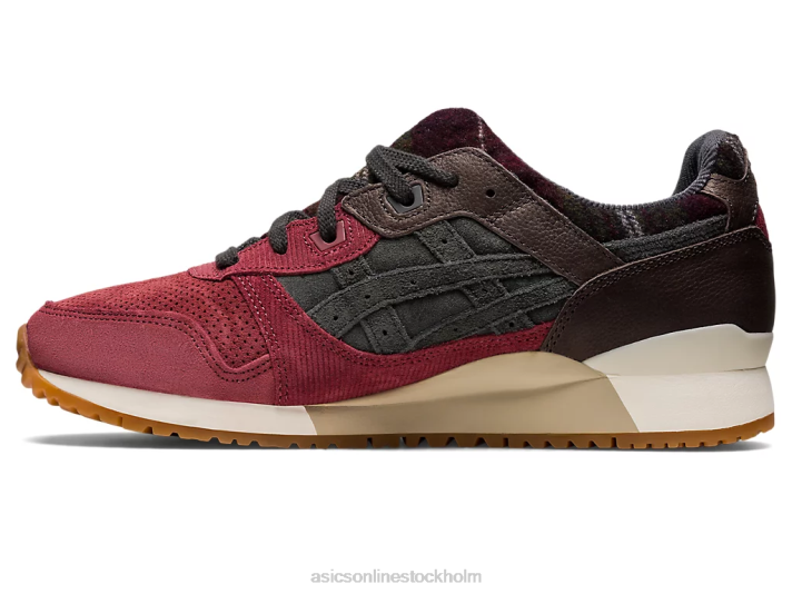 Asics gel-lyte iii og män D6D0747 bringa röd/obsidian grå