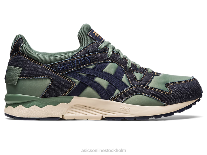 Asics gel-lyte v modernt lapptäcke män D6D0240 midnatt/murgröna