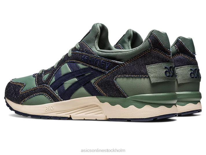 Asics gel-lyte v modernt lapptäcke män D6D0240 midnatt/murgröna