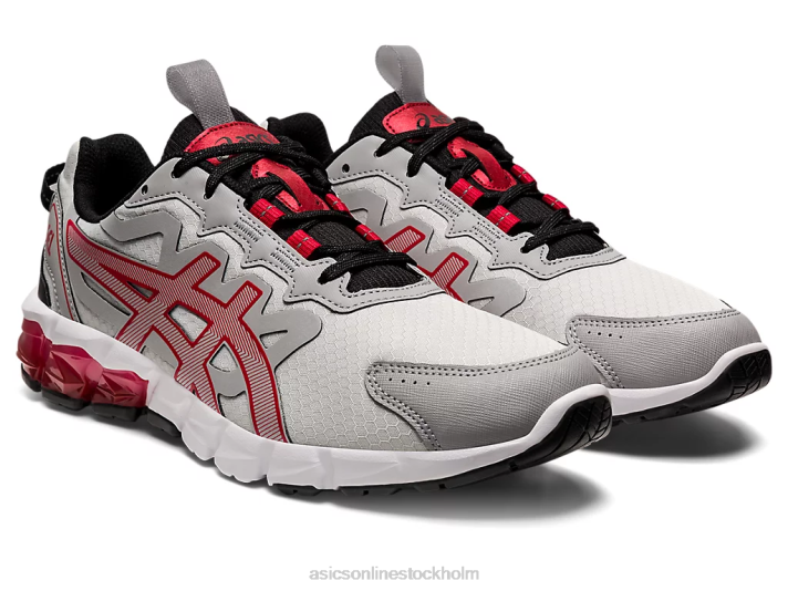 Asics gel-quantum 90 män D6D0672 glaciärgrå/klassisk röd