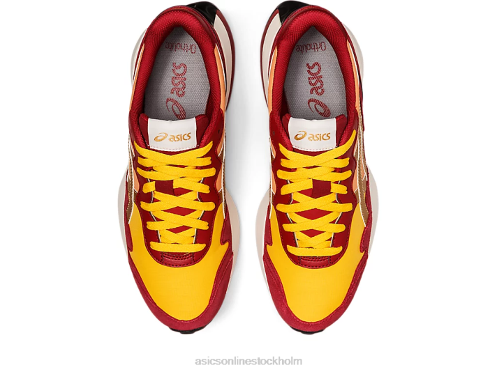 Asics jogger x81 män D6D01093 honung/vinröd