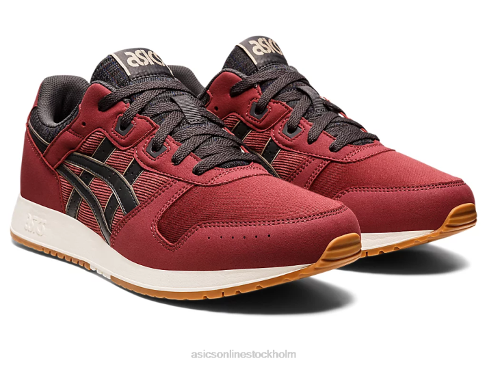 Asics lyte klassiker män D6D0732 bringa röd/obsidian grå