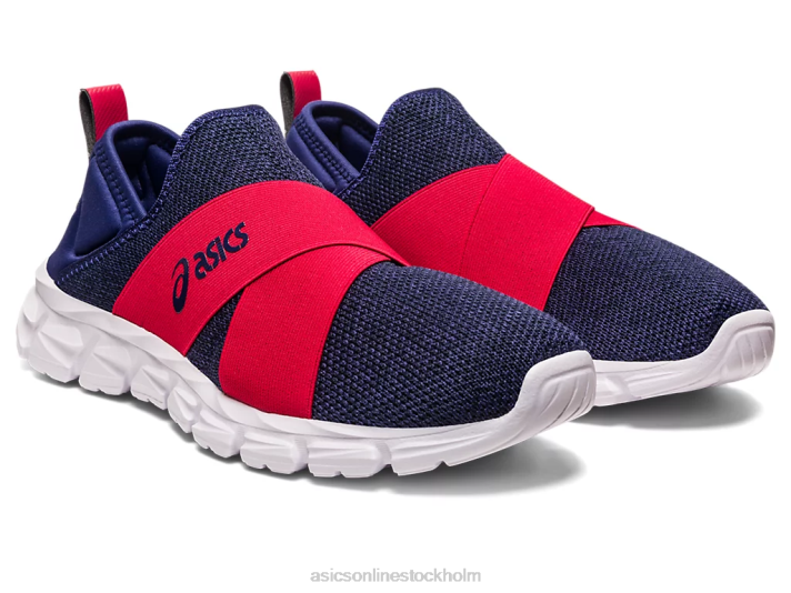 Asics quantum lyte slip-on män D6D01237 indigoblå/hastighetsröd