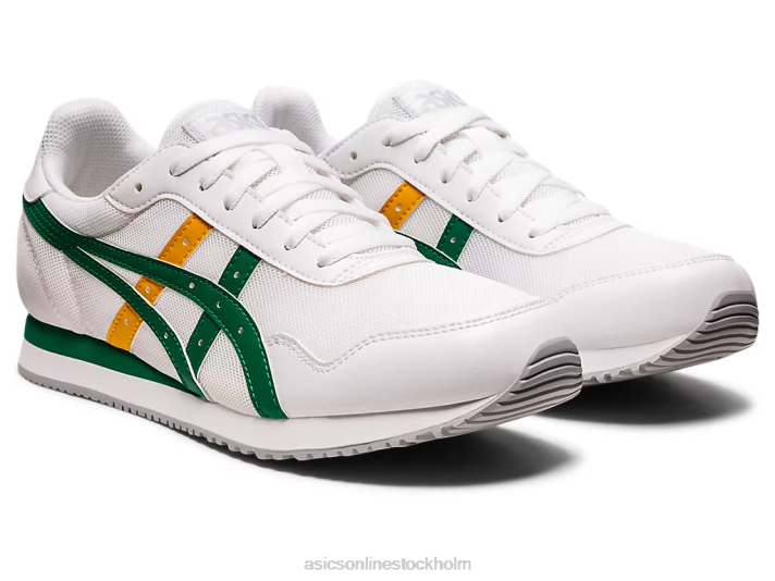 Asics tigerlöpare män D6D0694 vit/grönkål