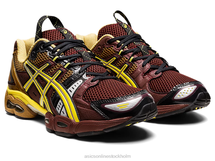 Asics ub3-s gel-nimbus 9 män D6D01252 romrussin/grön glans