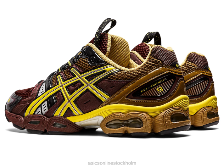 Asics ub3-s gel-nimbus 9 män D6D01252 romrussin/grön glans