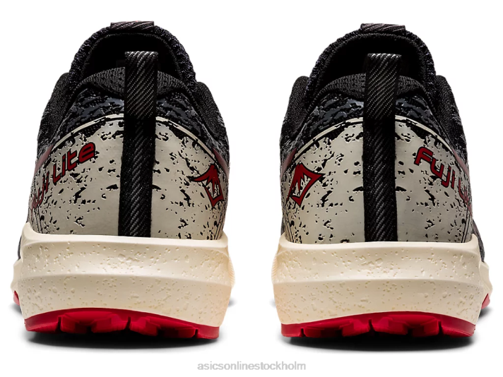 Asics fuji lite 2 män D6D01661 svart/elektrisk röd