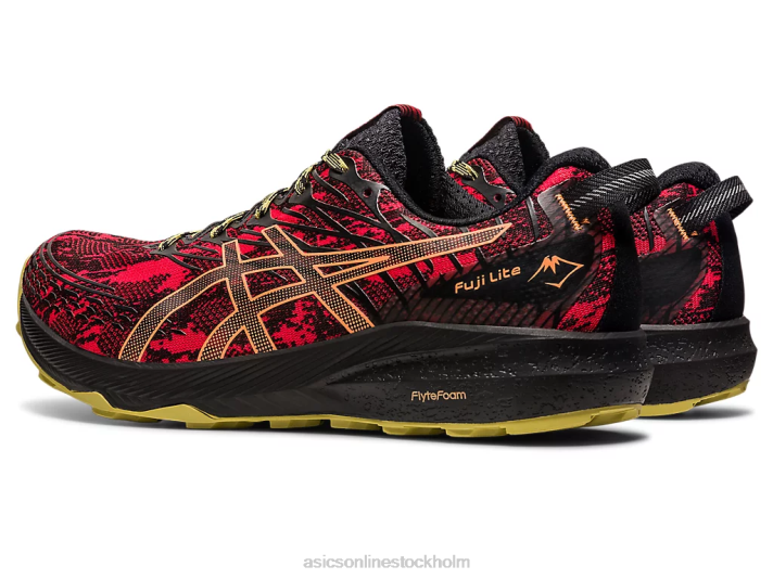 Asics fuji lite 3 män D6D0620 elektrisk röd/svart