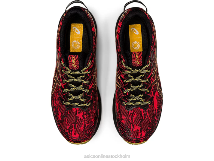 Asics fuji lite 3 män D6D0620 elektrisk röd/svart