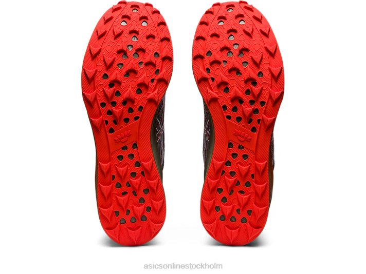 Asics fujispeed män D6D0976 svart/körsbärstomat